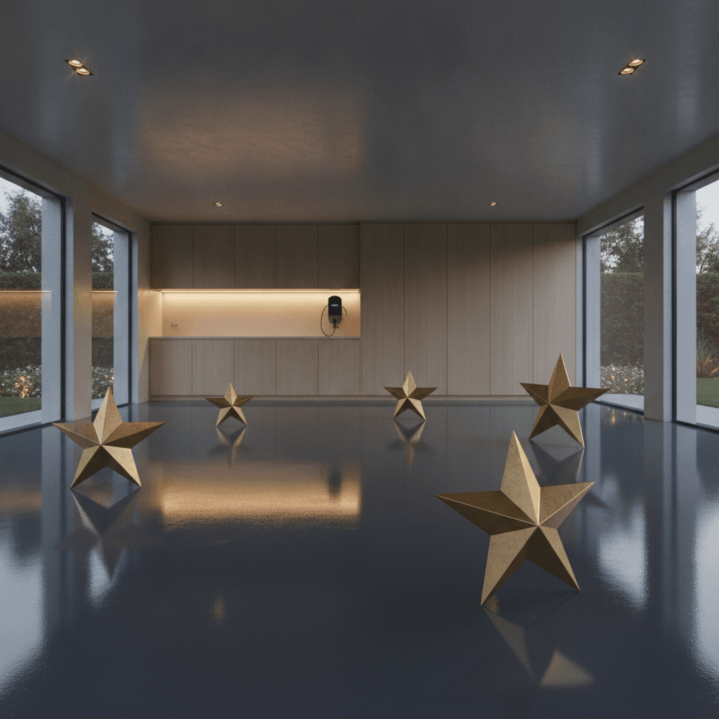 Five-star quality epoxy garage floor installation by RamRock Coatings